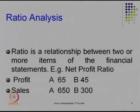 (Refer Slide Time: 02:35) As we have seen last time, ratio is essentially a relationship between the two items.