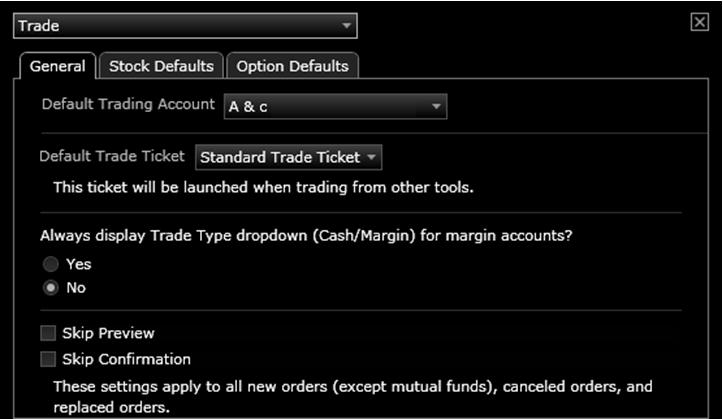 Customize your trading experience Use Settings to customize your trading experience 22 Trade