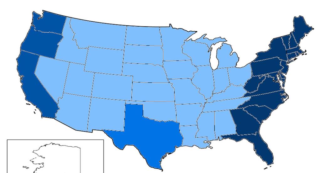 Broad Geography Ashford s geographic footprint encompasses 29 states and Washington DC West Coast includes Alaska WEST