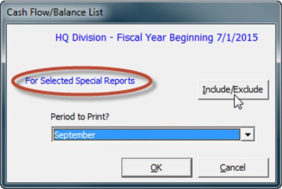 Select Reports > Special Reports. 3.