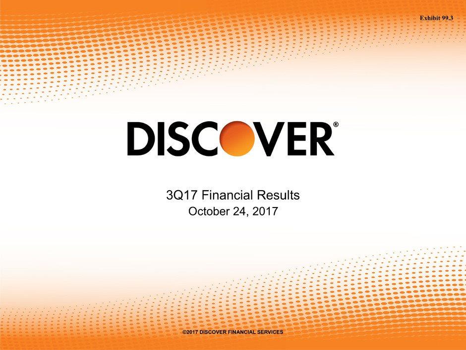 3Q17 Financial Results October 24, 2017