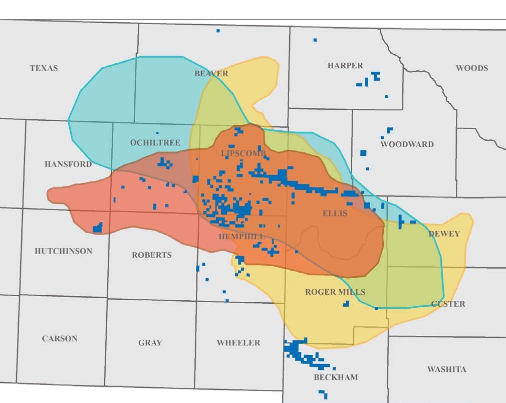 The Anadarko Basin Prolific History with Stacked Pay Potential Stacked pay zones provide significant development opportunities Current Target Formations Tonkawa Sandstone Lease