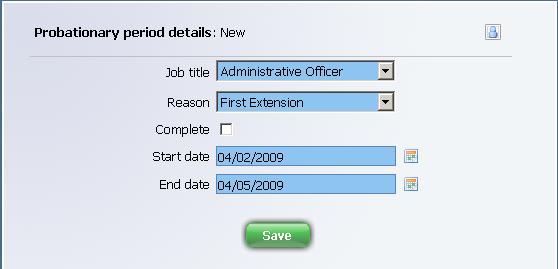 Enter a start date that is ne day later than the end date f the new appintment prbatinary perid.