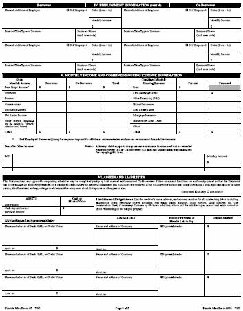 Loan Application Page 15 Capacity IV. Employment Information (continued) V.