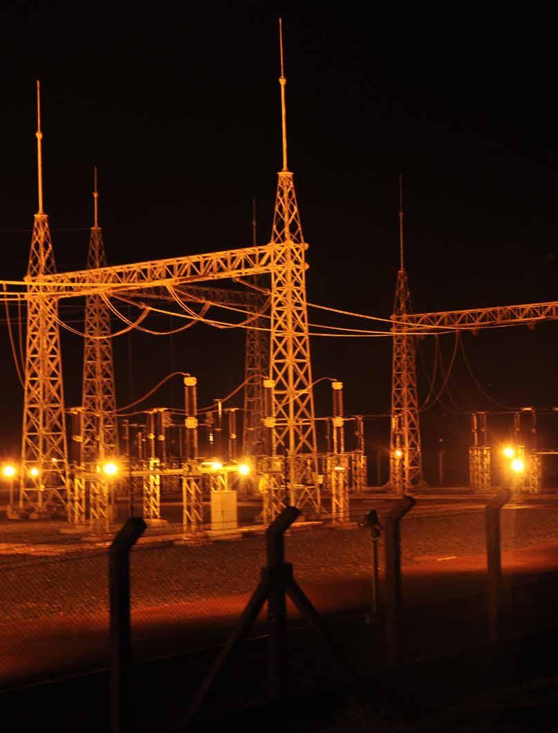 Night view of the just energized Malindi Substation.