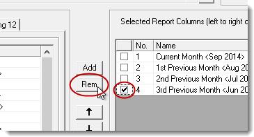 Selected items will display in the Selected Report Columns box. If required, move to another tab and repeat these steps to add additional columns to the report. (Figure 2.