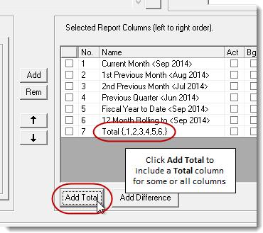 17 o o To adjust which columns will be added, double-click the Total column and, in the pop-up menu that displays, ensure that applicable columns are selected (see Figure 2.9).