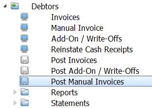 Posting Manual Invoices The next step is to Post the Invoice. This process posts the invoice information to the General Ledger and the data in this screen will be cleared.