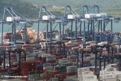 3 million containers in transshipment More than
