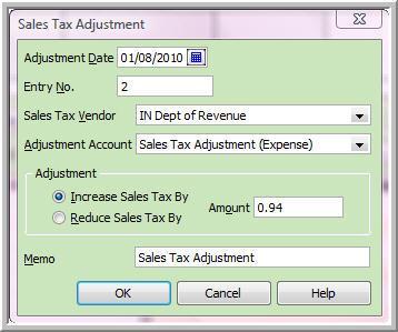 Procedures for Paying Sales Tax Reports are for information only you must use the proper screen to generate checks to pay Sales Tax.