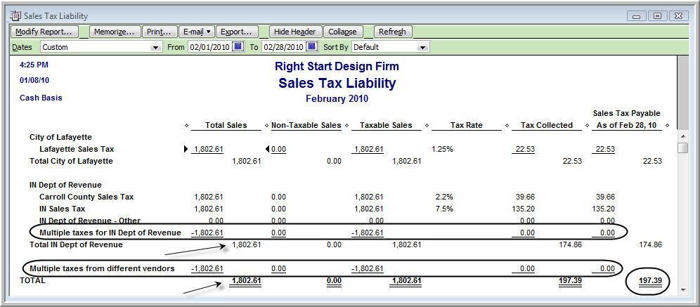 Don t worry about those lines with the negative numbers, its just QuickBooks way of making the totals total to the proper amount.