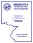 MINNESOTA OFFICE OF THE STATE AUDITOR JUDITH H. DUTCHER 1998 BUDGET DATA TOGETHER WITH 1997 REVISED BUDGET DATA CITIES OVER 2,500 IN POPULATION