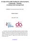 A study of the public funding for cultural projects, in particular festivals, at national and municipal level