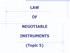 LAW NEGOTIABLE INSTRUMENTS. (Topic 5)