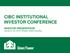 CIBC INSTITUTIONAL INVESTOR CONFERENCE. INVESTOR PRESENTATION January 21-23, 2015 Whistler, British Columbia