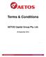 Terms & Conditions AETOS Capital Group Pty. Ltd. 26 September 2016