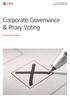 Corporate Governance & Proxy Voting