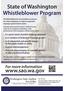 State of Washington Whistleblower Program