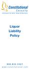 Liquor Liability Policy
