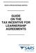 GUIDE ON THE TAX INCENTIVE FOR LEARNERSHIP AGREEMENTS