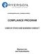 COMPLIANCE PROGRAM CODE OF ETHICS AND BUSINESS CONDUCT
