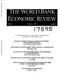 THE WORLD BANK ECONOMIC REVIEW. Volume 4 September 1990 Number 3