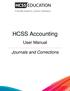 HCSS Accounting. User Manual. Journals and Corrections