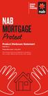 NAB MORTGAGE Protect. Product Disclosure Statement. Issue No. 3. Preparation date: 1 July 2017