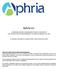 Aphria Inc. CONDENSED INTERIM CONSOLIDATED FINANCIAL STATEMENTS FOR THE NINE MONTHS ENDED FEBRUARY 29, 2016 and FEBRUARY 28, 2015