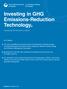 Investing in GHG Emissions-Reduction Technology.