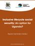 Inclusive lifecycle social security: An option for Uganda?