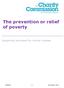 The prevention or relief of poverty. Supporting document for charity trustees