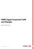 HSBC Egypt Corporate Tariff and Charges