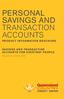 PERSONAL SAVINGS AND TRANSACTION ACCOUNTS PRODUCT INFORMATION BROCHURE SAVINGS AND TRANSACTION ACCOUNTS FOR EVERYDAY PEOPLE