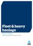 Fleet & heavy haulage QBE Insurance (Australia) Limited