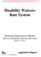 Disability Waivers Rate System