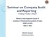 Seminar on Company Audit and Reporting