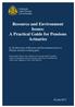 Resource and Environment Issues: A Practical Guide for Pensions Actuaries
