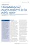Characteristics of people employed in the public sector