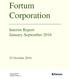 Fortum Corporation. Interim Report January September October WorldReginfo e3c-c73b-433e d95c144951