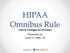 HIPAA Omnibus Rule. Critical Changes for Providers Presented by Susan A. Miller, JD. Hosted by