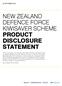 NEW ZEALAND DEFENCE FORCE KIWISAVER SCHEME PRODUCT DISCLOSURE STATEMENT
