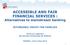 ACCESSIBLE AND FAIR FINANCIAL SERVICES : Alternatives to mainstream banking