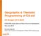 Geographic & Thematic Programming of EU aid