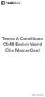 Terms & Conditions CIMB Enrich World Elite MasterCard