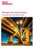 Mergers & Acquisitions. in Europe and Latin America 2016