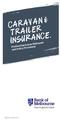 CARAVAN & TRAILER INSURANCE. Product Disclosure Statement and Policy Document