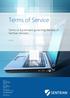 Terms of Service. Terms of Agreement governing delivery of Sentrian Services. April 2017