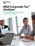 BNA Corporate Tax Analyzer. The essential software for corporate income tax management.