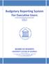 Budgetary Reporting System For Executive Users